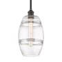Innovations Lighting Vaz 8" Wide Mini Pendant Matte Black / Clear