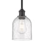 Innovations Lighting Bella 6" Wide Mini Pendant Matte Black / Seedy