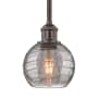 Innovations Lighting Athens Deco Swirl 6" Wide Mini Pendant Oil Rubbed Bronze