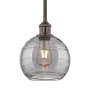 Innovations Lighting Athens Deco Swirl 8" Wide Mini Pendant Oil Rubbed Bronze