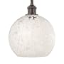 Innovations Lighting White Mouchette 10" Wide Mini Pendant Oil Rubbed Bronze