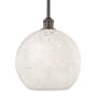 Innovations Lighting White Mouchette 12" Wide Pendant Oil Rubbed Bronze