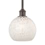 Innovations Lighting White Mouchette 8" Wide Mini Pendant Oil Rubbed Bronze