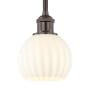Innovations Lighting White Venetian 6" Wide Mini Pendant Oil Rubbed Bronze