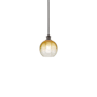 Innovations Lighting Brookhaven Globe 8" Wide Mini Pendant Oil Rubbed Bronze / Amber