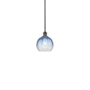 Innovations Lighting Brookhaven Globe 8" Wide Mini Pendant Oil Rubbed Bronze / Sapphire Blue