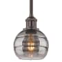 Innovations Lighting Rochester 6" Wide Mini Pendant Oil Rubbed Bronze / Light Smoke