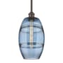 Innovations Lighting Vaz 8" Wide Mini Pendant Oil Rubbed Bronze / Princess Blue