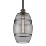 Innovations Lighting Vaz 8" Wide Mini Pendant Oil Rubbed Bronze / Light Smoke