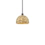 Innovations Lighting Woven Rattan 12" Wide Pendant Oil Rubbed Bronze / Natural