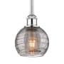 Innovations Lighting Athens Deco Swirl 6" Wide Mini Pendant Polished Chrome