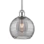 Innovations Lighting Athens Deco Swirl 8" Wide Mini Pendant Polished Chrome