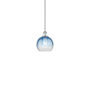 Innovations Lighting Brookhaven Globe 8" Wide Mini Pendant Polished Chrome / Sapphire Blue