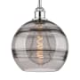 Innovations Lighting Rochester 10" Wide Mini Pendant Polished Chrome / Light Smoke