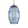 Innovations Lighting Vaz 10" Wide Mini Pendant Polished Chrome / Princess Blue