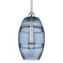 Innovations Lighting Vaz 8" Wide Mini Pendant Polished Chrome / Princess Blue