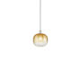 Innovations Lighting Brookhaven Sphere 11" Wide Mini Pendant Polished Nickel / Amber