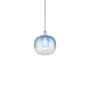 Innovations Lighting Brookhaven Sphere 11" Wide Mini Pendant Polished Nickel / Sapphire Blue