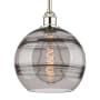 Innovations Lighting Rochester 10" Wide Mini Pendant Polished Nickel / Light Smoke
