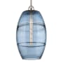 Innovations Lighting Vaz 10" Wide Mini Pendant Polished Nickel / Princess Blue
