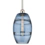 Innovations Lighting Vaz 8" Wide Mini Pendant Polished Nickel / Princess Blue