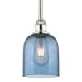 Innovations Lighting Bella 6" Wide Mini Pendant Polished Nickel / Princess Blue