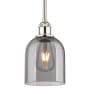 Innovations Lighting Bella 6" Wide Mini Pendant Polished Nickel / Light Smoke