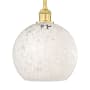 Innovations Lighting White Mouchette 10" Wide Mini Pendant Satin Gold