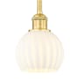 Innovations Lighting White Venetian 6" Wide Mini Pendant Satin Gold
