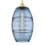 Innovations Lighting Vaz 10" Wide Mini Pendant Satin Gold / Princess Blue