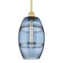 Innovations Lighting Vaz 8" Wide Mini Pendant Satin Gold / Princess Blue