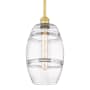 Innovations Lighting Vaz 8" Wide Mini Pendant Satin Gold / Clear