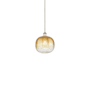 Innovations Lighting Brookhaven Sphere 11" Wide Mini Pendant Brushed Satin Nickel / Amber