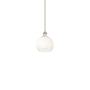 Innovations Lighting Brookhaven Globe 8" Wide Mini Pendant Brushed Satin Nickel / Opal