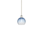 Innovations Lighting Brookhaven Globe 8" Wide Mini Pendant Brushed Satin Nickel / Sapphire Blue