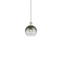 Innovations Lighting Brookhaven Globe 8" Wide Mini Pendant Brushed Satin Nickel / Slate