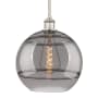 Innovations Lighting Rochester 12" Wide Pendant Brushed Satin Nickel / Light Smoke