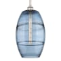 Innovations Lighting Vaz 10" Wide Mini Pendant Brushed Satin Nickel / Princess Blue