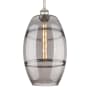 Innovations Lighting Vaz 10" Wide Mini Pendant Brushed Satin Nickel / Light Smoke