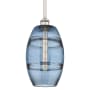 Innovations Lighting Vaz 8" Wide Mini Pendant Brushed Satin Nickel / Princess Blue