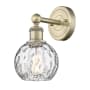 Innovations Lighting Athens Water Glass 11" Tall Wall Sconce Antique Brass / Clear Water Glass
