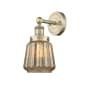 Innovations Lighting Chatham 10" Tall Wall Sconce Antique Brass / Mercury