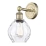 Innovations Lighting Waverly 11" Tall Wall Sconce Antique Brass / Clear