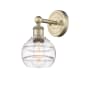 Innovations Lighting Rochester 10" Tall Bathroom Sconce Antique Brass / Clear