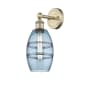 Innovations Lighting Vaz 10" Tall Bathroom Sconce Antique Brass / Princess Blue