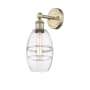 Innovations Lighting Vaz 10" Tall Bathroom Sconce Antique Brass / Clear