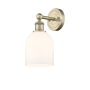 Innovations Lighting Bella 12" Tall Bathroom Sconce Antique Brass / Glossy White