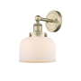 Innovations Lighting Bell 10" Tall Wall Sconce Antique Brass / Matte White