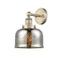 Innovations Lighting Bell 10" Tall Wall Sconce Antique Brass / Silver Plated Mercury