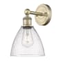 Innovations Lighting Bristol Glass 12" Tall Wall Sconce Antique Brass / Seedy